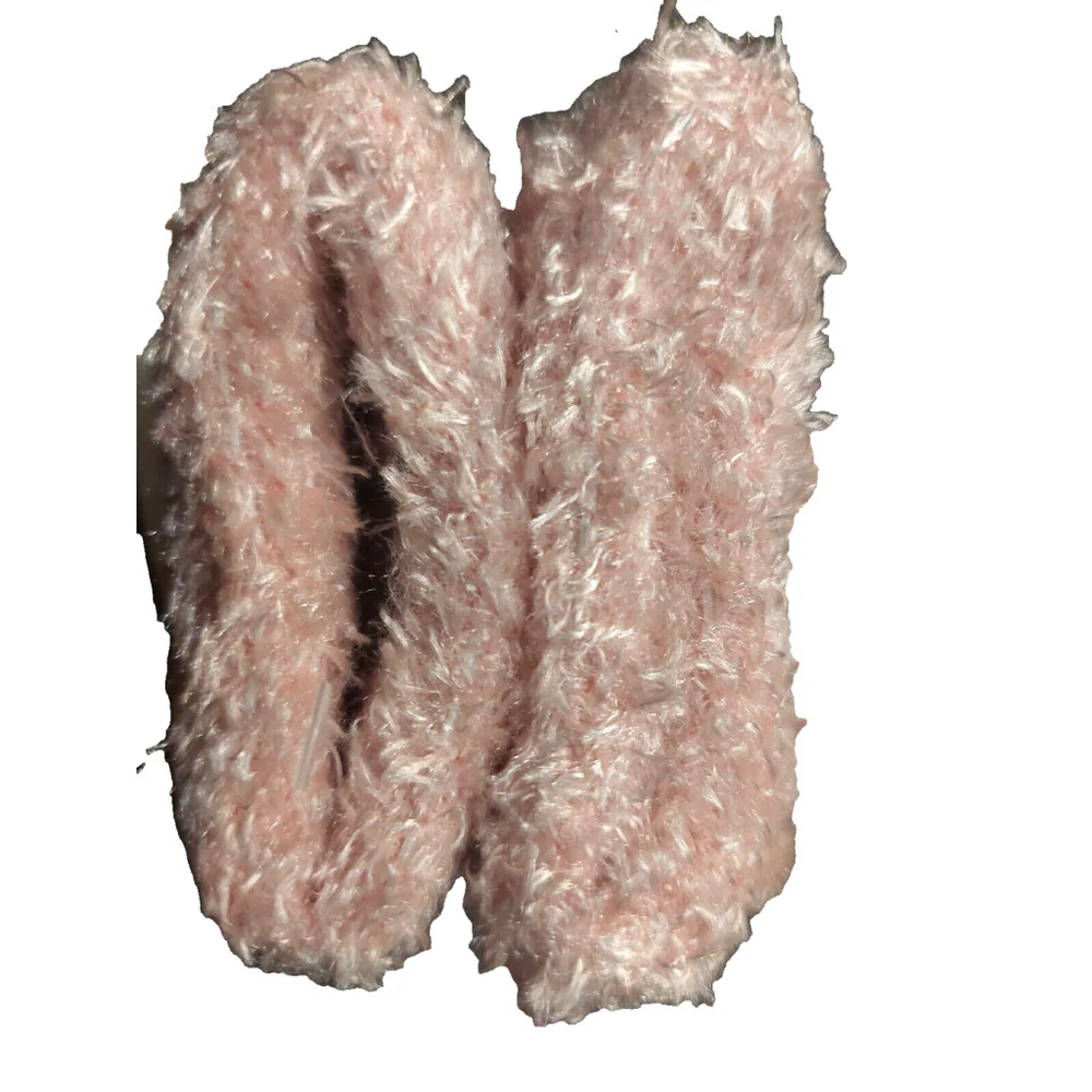 On 34th Rib Stitch Fuzzy Cuff Blush/Pink Knit Gloves Sz One Size NWT